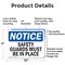 Signmission Safety Guards Must Be In Place OSHA Notice Sign, Aluminum, 10in W x 7in L, 2PK OS-2PACK-NS-A-710-L-18209 - alternate 7